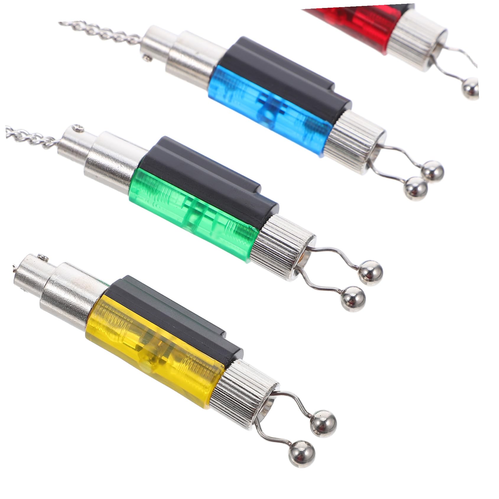 4 Pezzi Fishing Bite Alarm Swingers Clip Tensionatore Catena Senza Luce Indicatori Silenziosi per Canna da Pesca Materiali Resistenti e Facili da Installare per Pescatori Outdoor