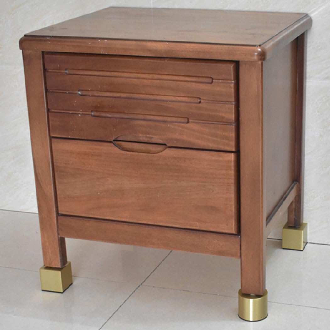 den - Elevadores de patas de piel de aleación de aluminio para cama y sofá, soporte pesado para mesas, sofás y sillas, 4 piezas (5 x 5 x 5 cm), eleva tu espacio