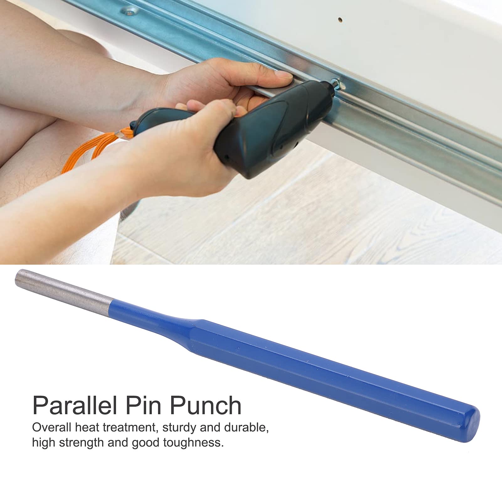 Respicefinem 6mm Chrome Vanadium Steel Parallel Pin Punch Professional Drift Tool for Precise Metalworking DIY Projects