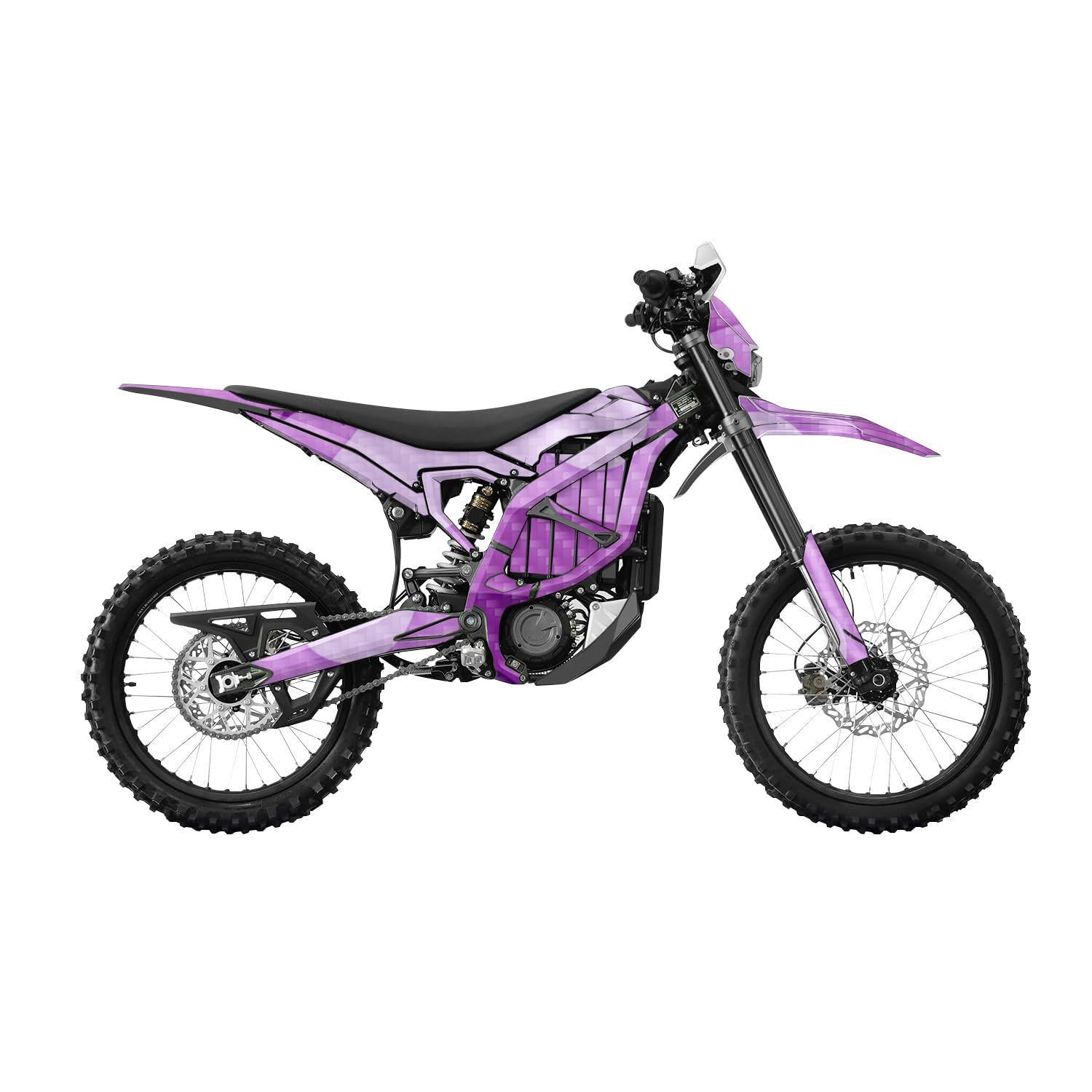 Carbon Fiber Surron Ultra Bee Graphics Kit Wrap - Papercraft Purple - Sur-Ron Skin - Premium 3M Vinyl Protective Wrap Decal Cover - Easy to Apply | Crafted in The USA by MightySkins