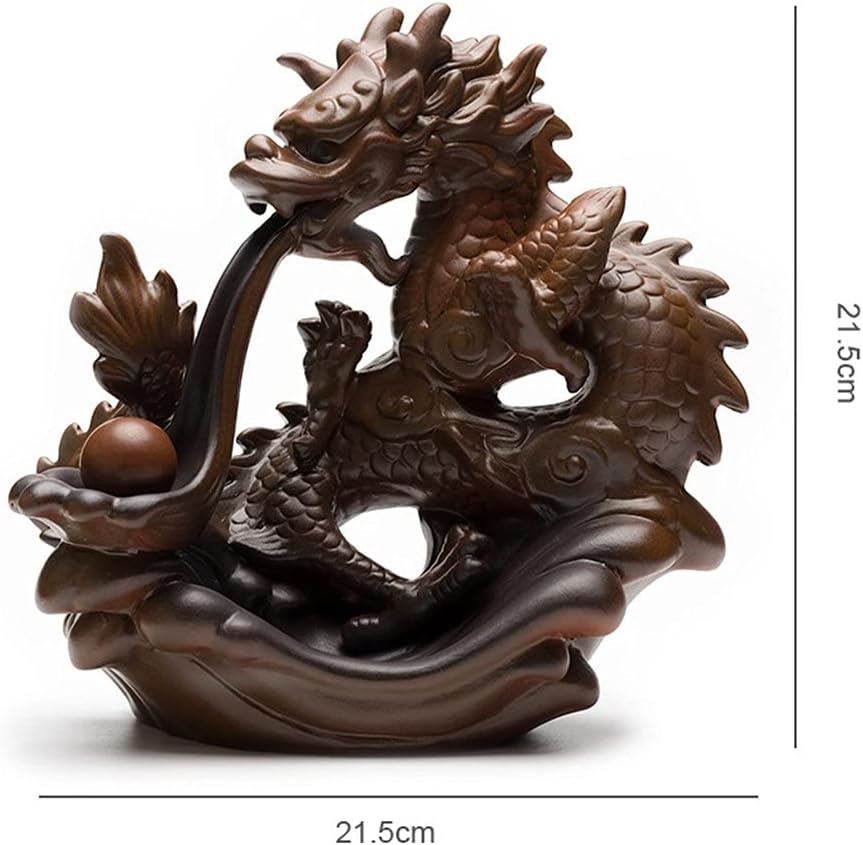 Ceramic Dragon Incense Burner Large Backflow Incense Censer Home Decoration Ceramic Crafts Sandalwood Incense Holder