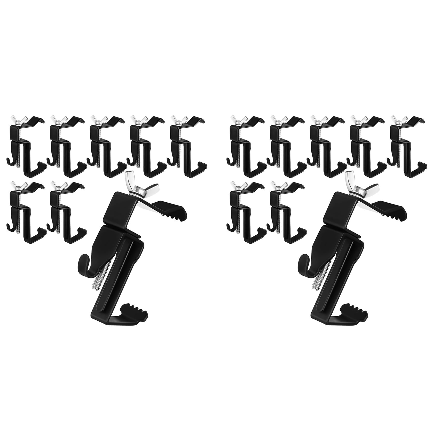 Hndhbfgrt Black Mount On Brick Without Drilling, 16Pcs Adjustable Brick Hangers No Drill Outdoor, Wall Hanging Hooks Brick Hanger