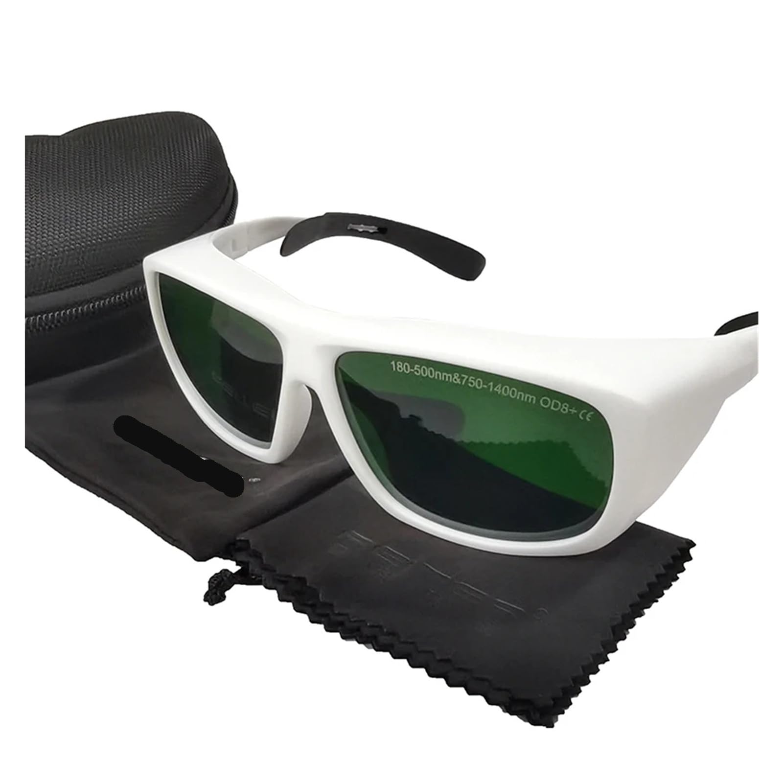 Gafas protectoras for soldar de alta potencia clase 4 (180-500 y 750-1400 nm, OD8) gafas seguridad infrarrojas for corte metal Para obras, talleres, ciclismo, jogging, servicio