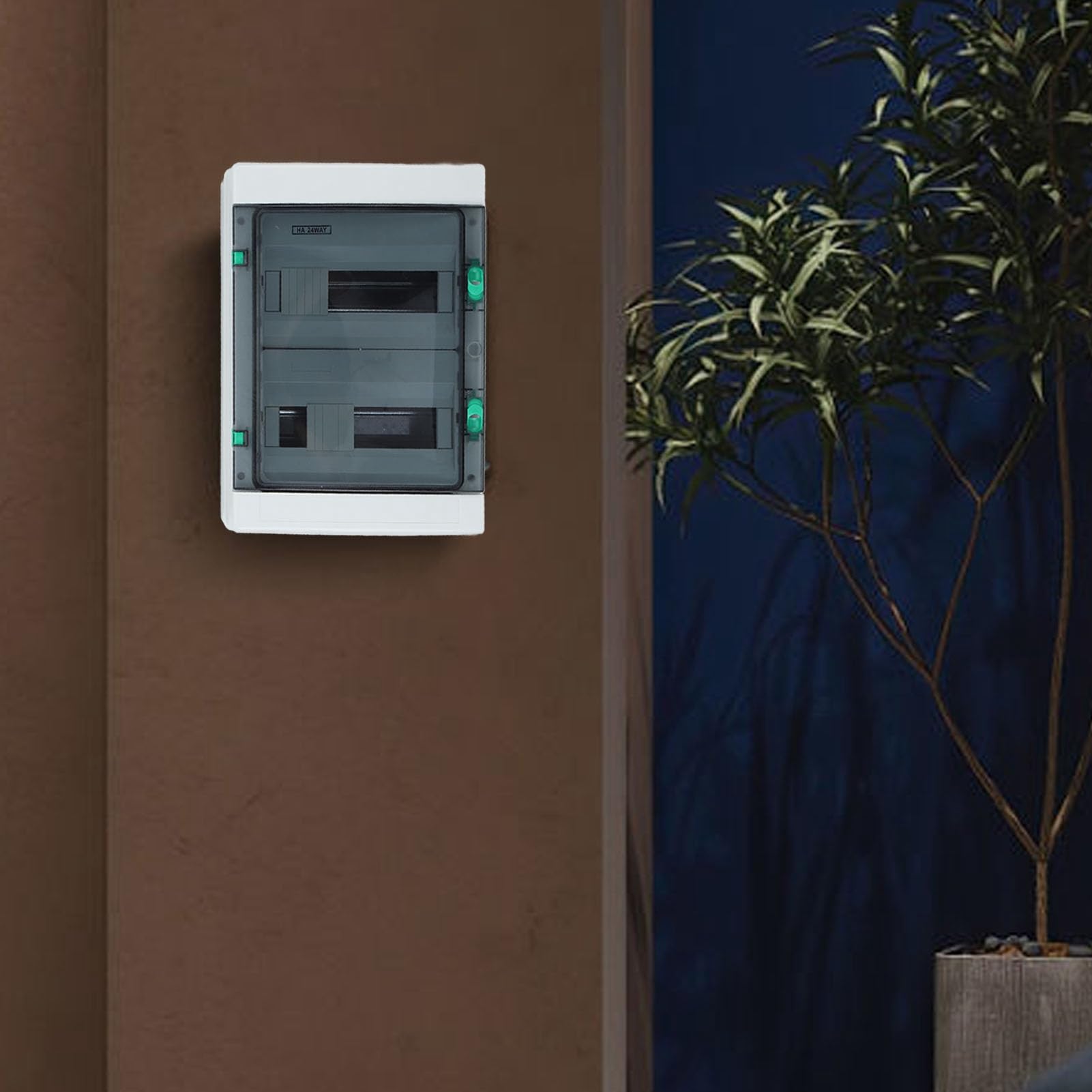 Scatola di Giunzione di Distribuzione, Apertura e Chiusura a Pressione, Scatola di Distribuzione da Esterno IP65 a 24 Vie