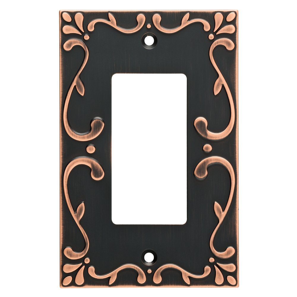 Franklin Brass W35072-VBC-C Classic Lace Single Decorator Wall Switch Plate/Cover, Bronze With Copper Highlights