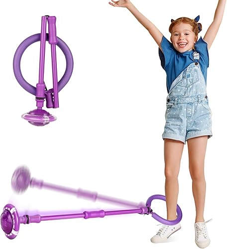 Skip Ball - Rueda de flash plegable colorida para interiores y exteriores, juguetes de fitness para niños, juguetes geniales para niños, regalos de