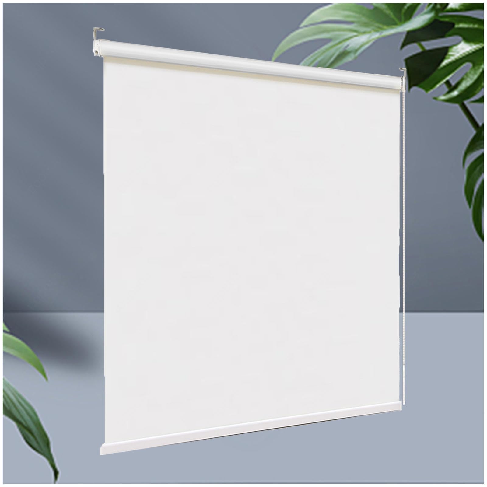 Blackout Roller Blinds 45/60/85/100/115/130cm, Thermal Roller Shades for Windows, Blackout Curtains, Waterproof Sunshade Roller Blinds, Customizable,white-145x100cm/57 * 39in