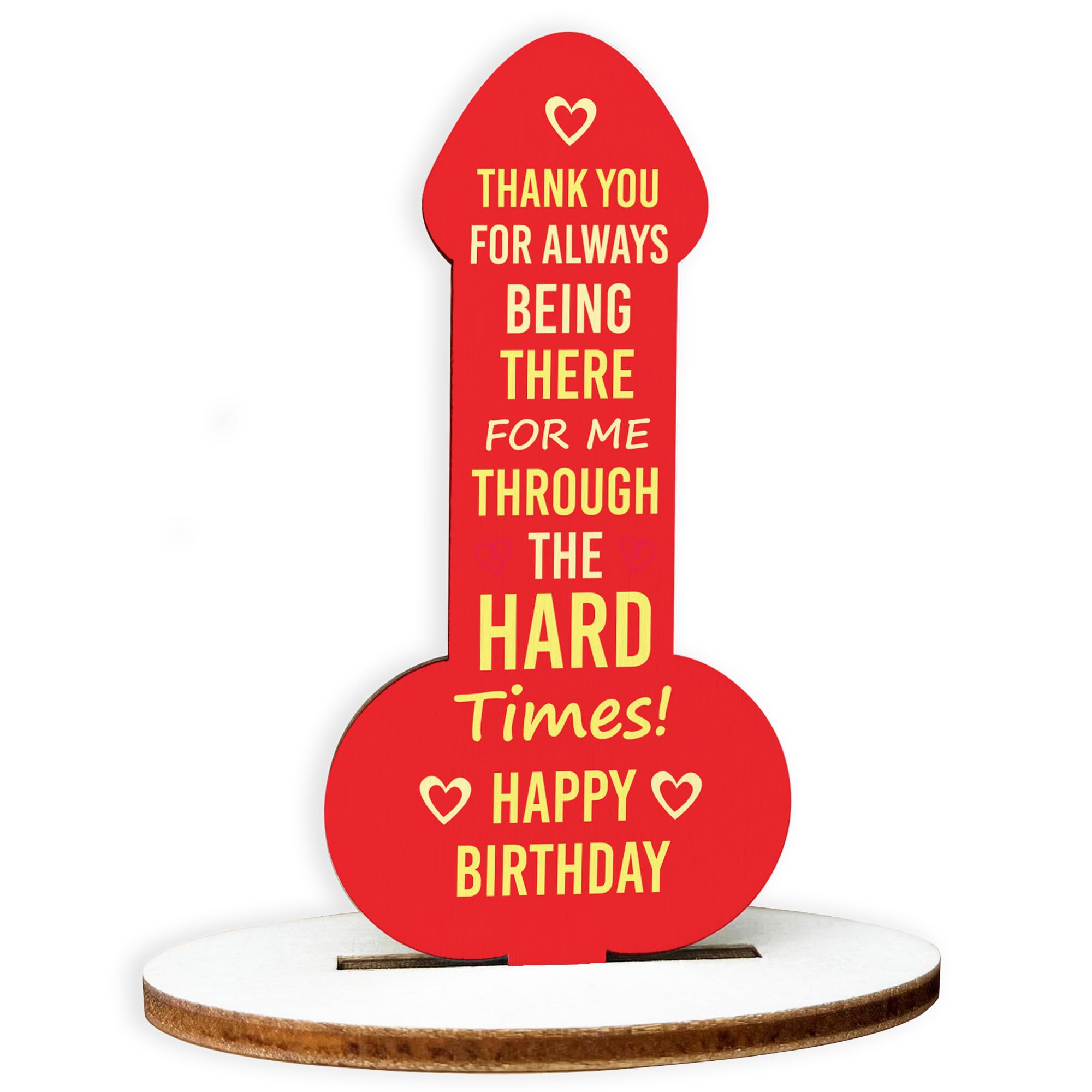 Red Ocean Funny Birthday Gift For Men Women Novelty Wooden Freestanding Plaque Husband Boyfriend Mum Dad Brother Sister Birthday Gift