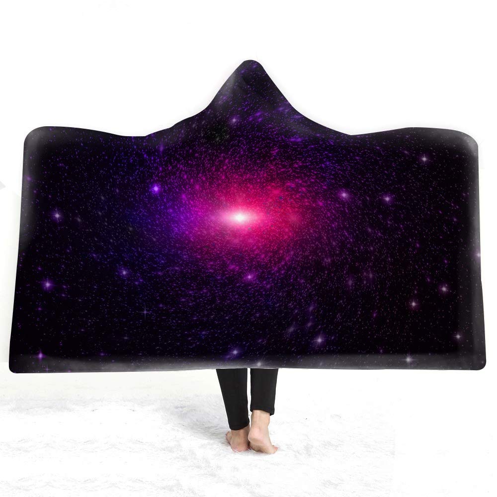 Carpet Practical Rugs Multipurpose Adults Children Hats Plush Double-Star Hooded Cloak Magic Carpet Daily use (Color : 15, Size : 130 * 150cm)