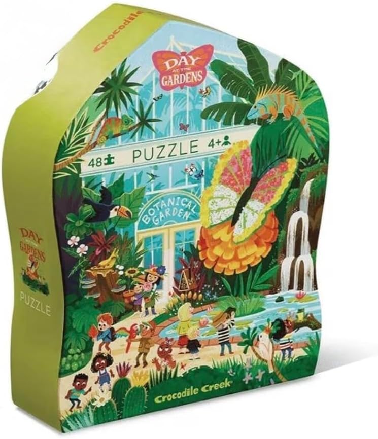 Crocodile Creek Puzzle - 48 Pieces - A Day In Botanical Garden