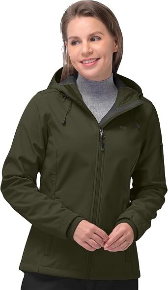 33,000ft Womens Softshell Jacket Waterproof Hooded Fleece Lined Rain Coat