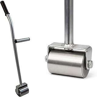 Istatools Rouleau presseur pour feutre de toiture en acier, 8 kg, rouleau de pression avec poignée pour couvreur