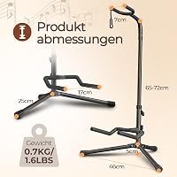 GLEAM Állítható Gitárhordozó - Elektromos, Klasszikus és Basszusgitárhoz, Összecsukható 3