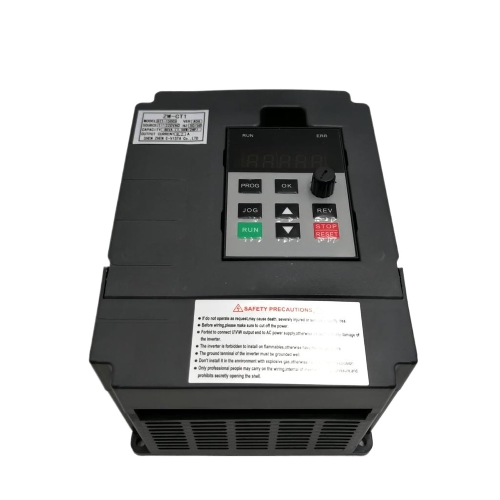 VDOQTLJT Frequency Converter Adjustable Speed VFD Inverter 1.5KW/2.2KW/4KW ZW-CT1 3P 220V Inverters for Motors Low(2.2kw 220V AT1)