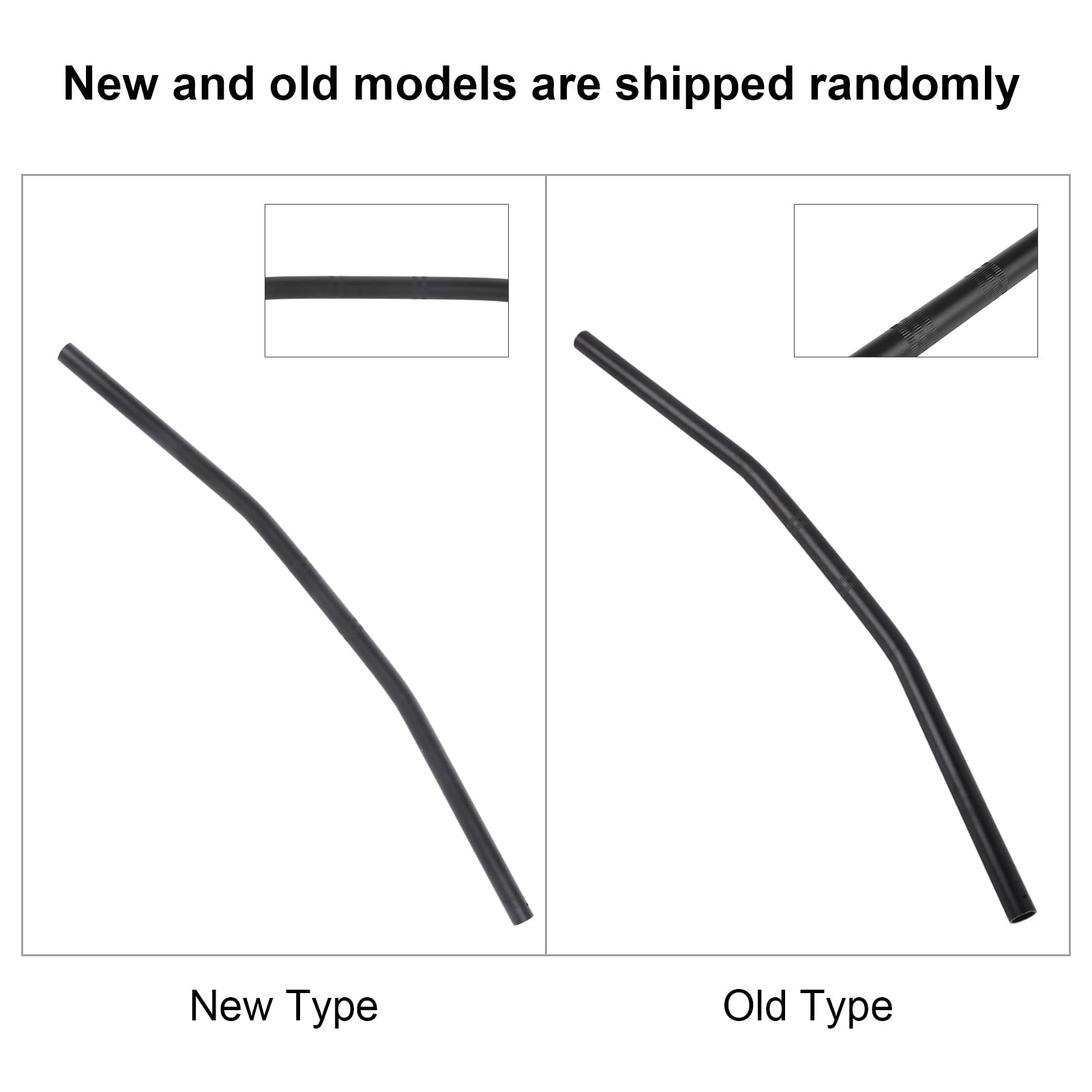 Guidon Drag Bar 22mm, Rétro Moto 7/8", Barres de Dragage en Fer, Bend Gardique (Noir)