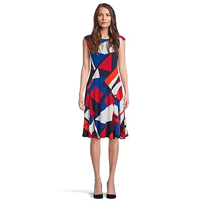Lauren Ralph Lauren Petite Print Stretch Jersey Dress Women