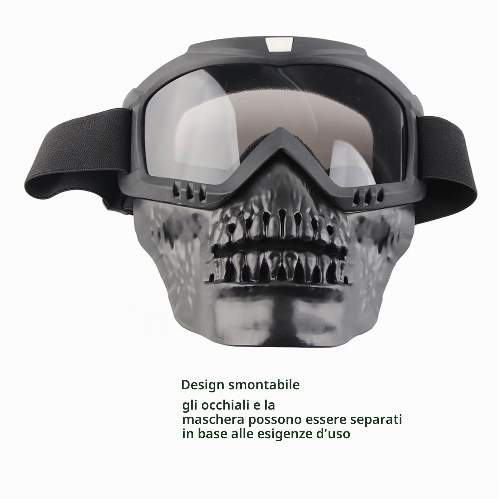 Tbest Occhiali staccabili della del motociclo, occhiali da moto staccabili all'asostituzione perto Occhiali da sci da sci Occhiali da corsa da corsa sostituzione per donna e uomo(Grigio)