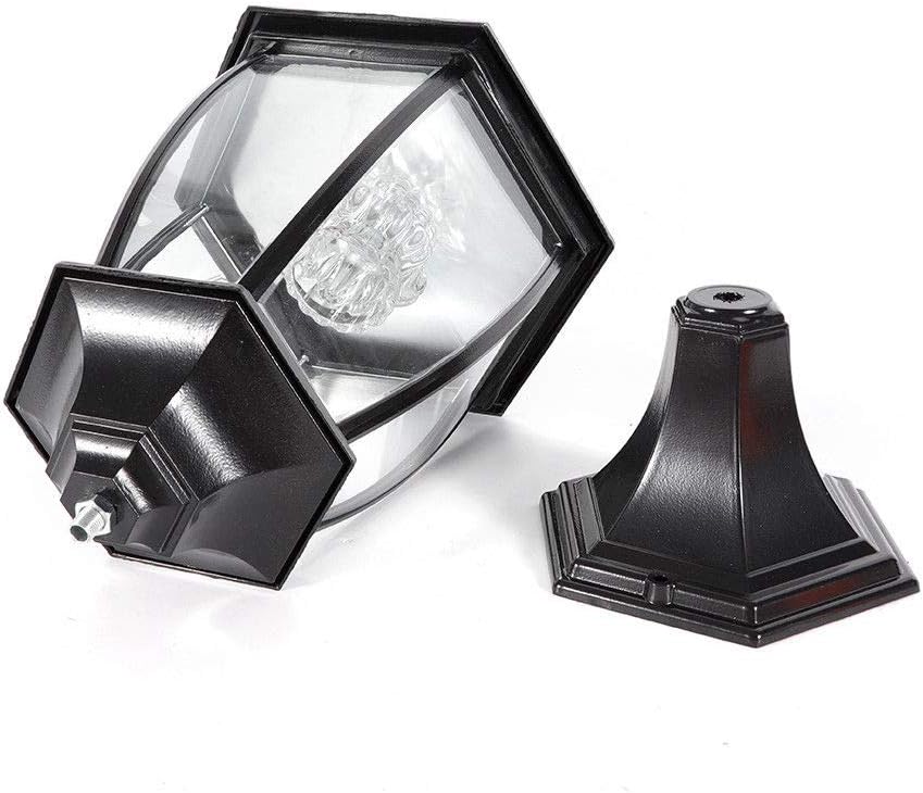 LYNICESHOP Outdoor Solar Post Lights,Waterproof LED Landscape Light Energy Saving Lantern lamp,for Fence Deck or Patio (Black)