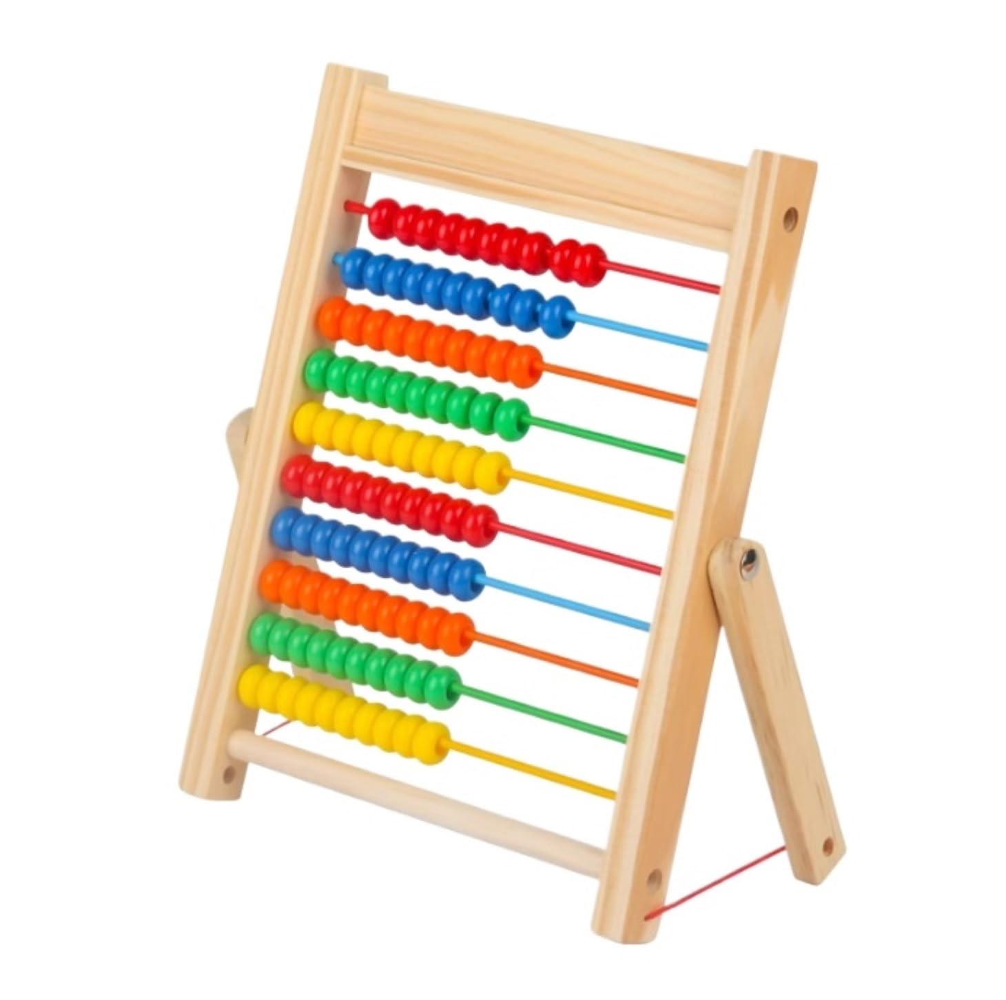 Ábaco Ábaco con Marco De Madera Y Cuentas Multicolores, Herramienta Educativa For El Aprendizaje Matemáticas Preescolares Oficina Material