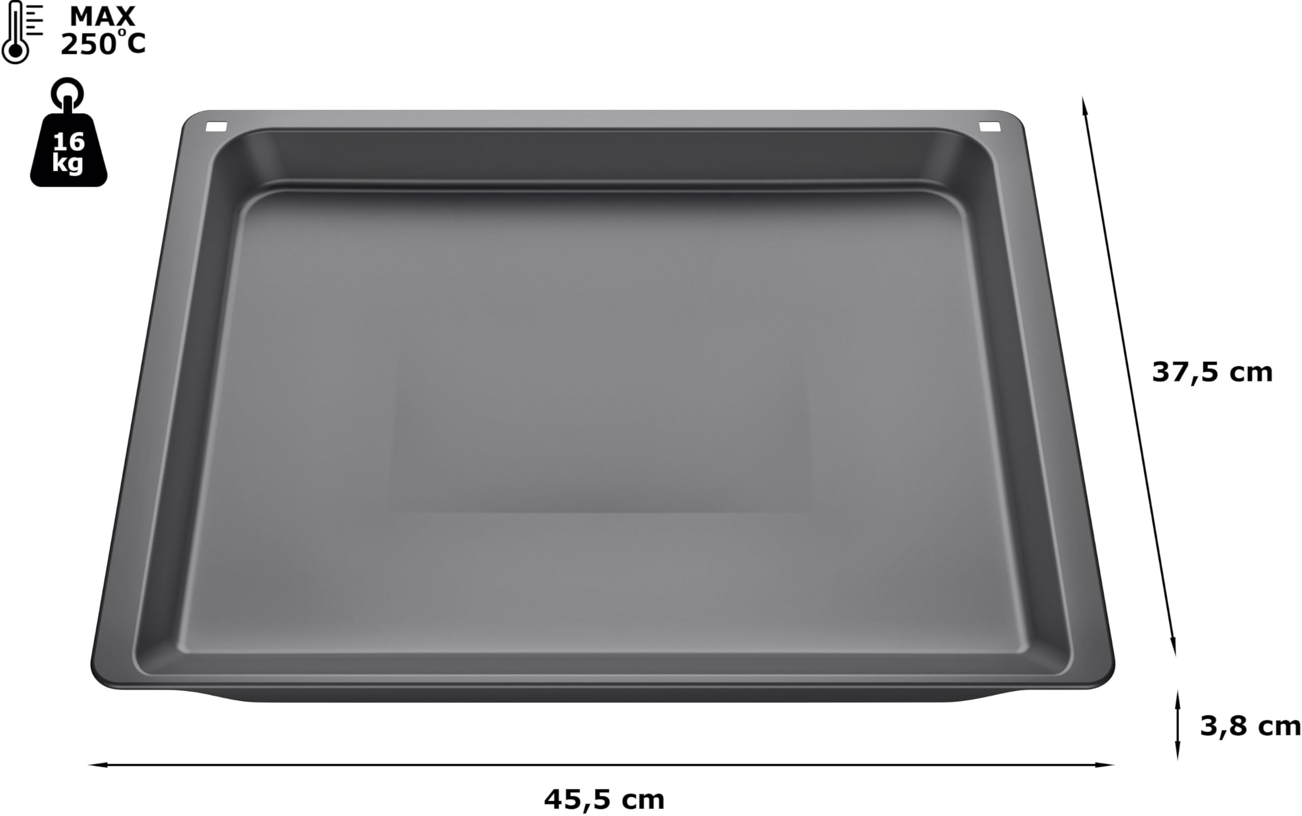 NEFF Z11AU15A0 Backofen- und Herdzubehör, Universalpfanne, 38 x 455 x 375 mm, Made in Germany, Stahl emailliert