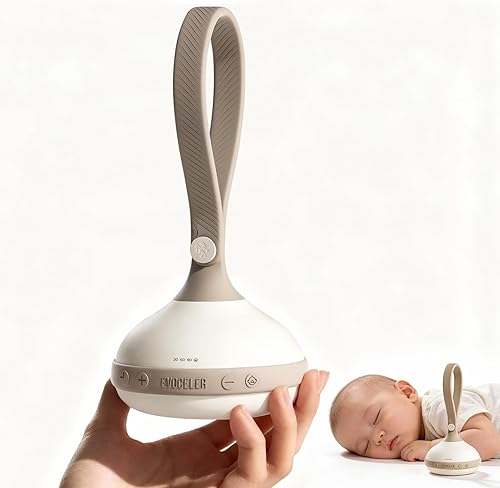Evoceler Máquina portátil de sonido de ruido blanco para bebé, detección inteligente de llantos, máquina de sonido de bebé de grabación de voz, 9