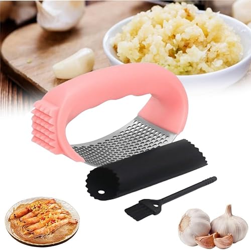 Prensador de ajo de acero inoxidable, trituradora de ajo, trituradora de ajo, trituradora de ajo, trituradora de ajo de cocina, trituradora de acero