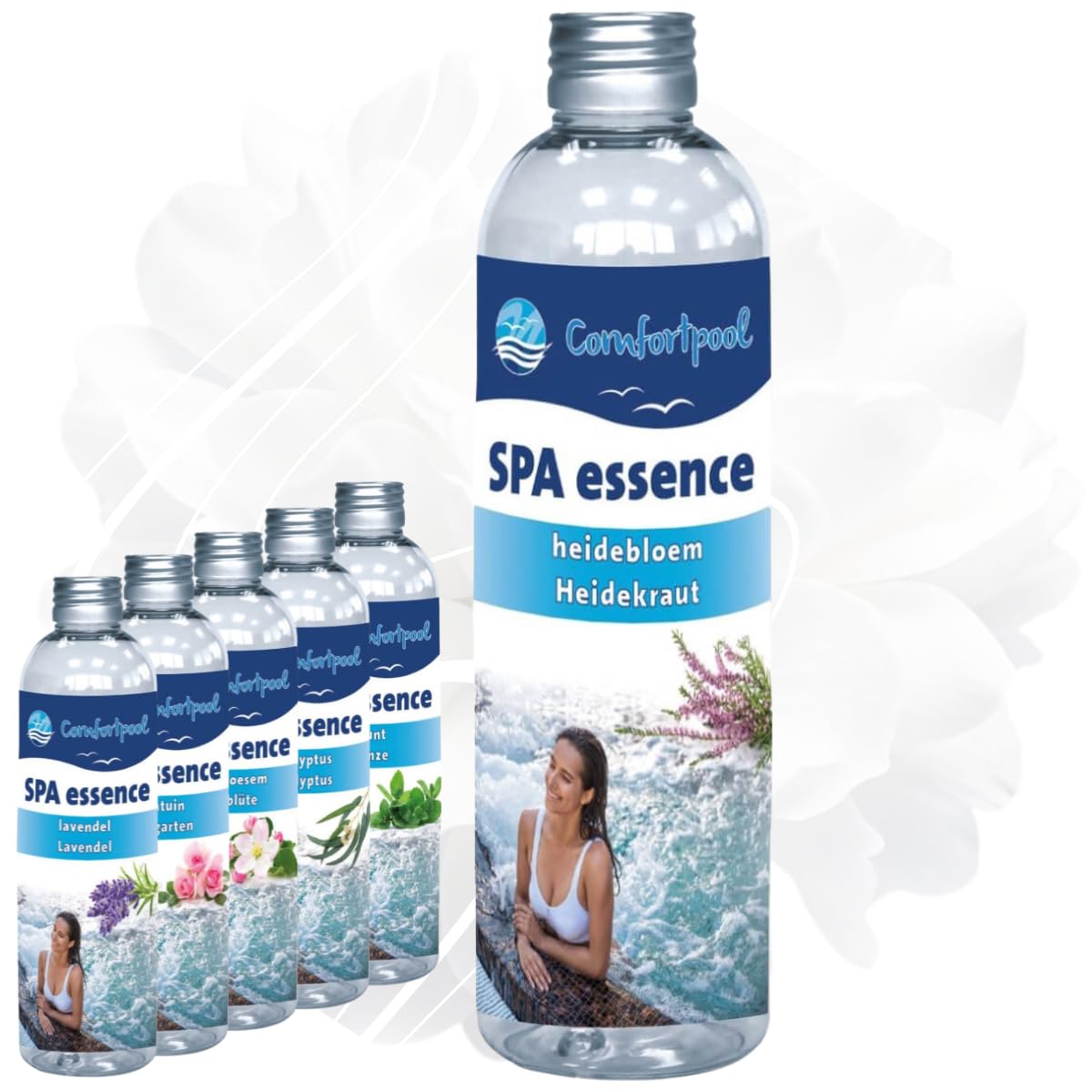 Spa Essence Huile de Bain | Huile parfumée de Luxe pour Spa ou Jacuzzi | différents parfums | arôme | (Bruyère)