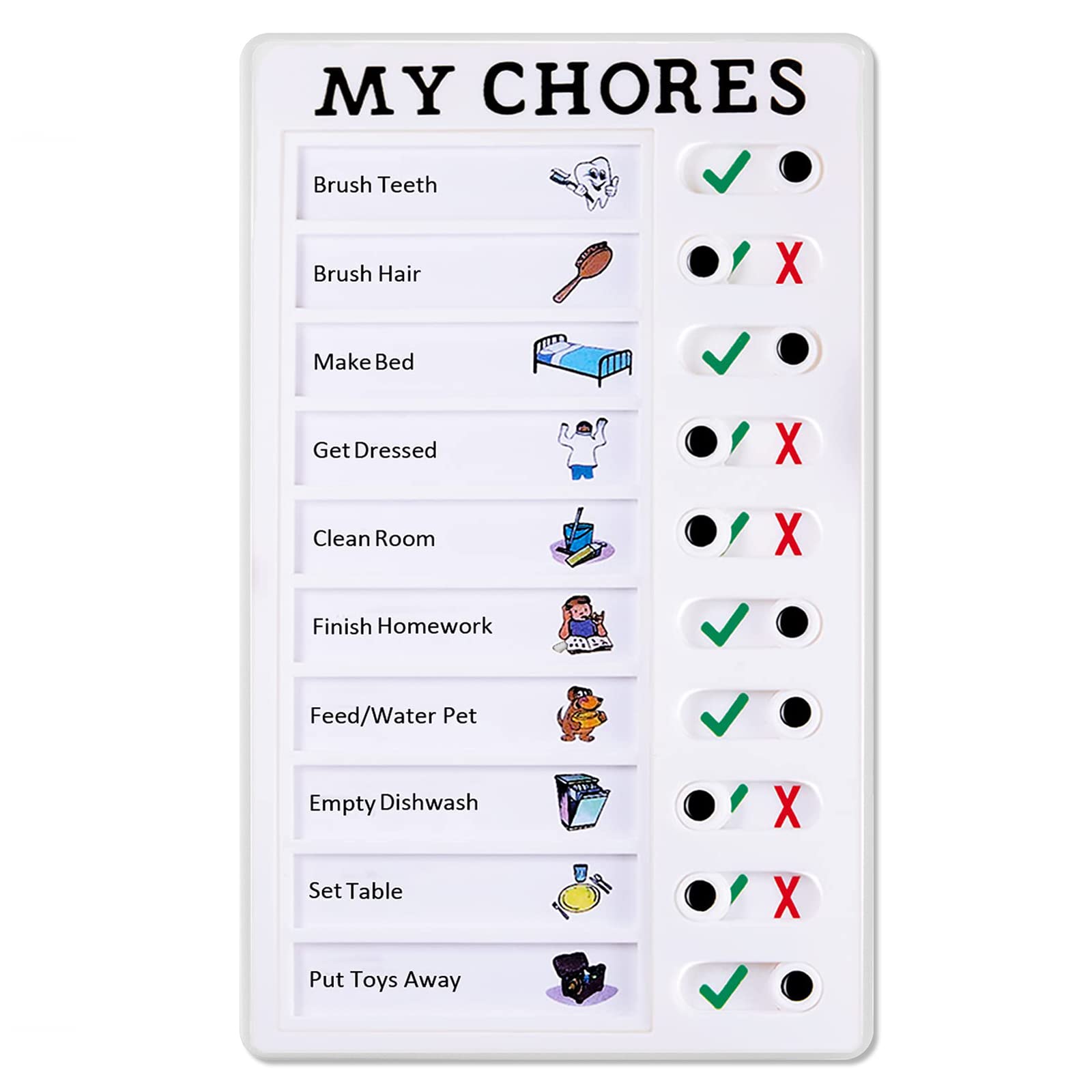 Wangcl Light Portable Memo Board Reusable Plastic Rv Checklist Daily Affairs Checklist Board With Slider For Home Travel Planning Reminder Daily Affairs List