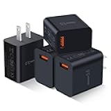 Fast Charge 3.0 USB Wall Charger [4-Pack] 5V 3A Fast Charging Block 18W QC Power Adapter for Wireless Charger Stand, Compatible with iPhone 16 15 14 Pro Max Galaxy S24 S23 Ultra 22 21 20 A03s
