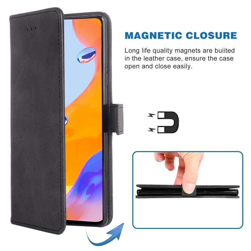 Asuwish Phone Case For Xiaomi Redmi Note 11 Pro 4G/5G Wallet Cover With Tempered Glass Screen Protector And Crossbody Flip Zipper Credit Card Holder Stand Cell Redme Note11 11E 11Pro Women Men - View #7