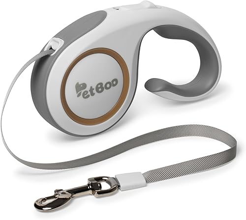Correa retráctil con mango antideslizante, 360 sin enredos, reflectante, resistente de 16 pies para perros pequeños a grandes, bloqueo con una sola