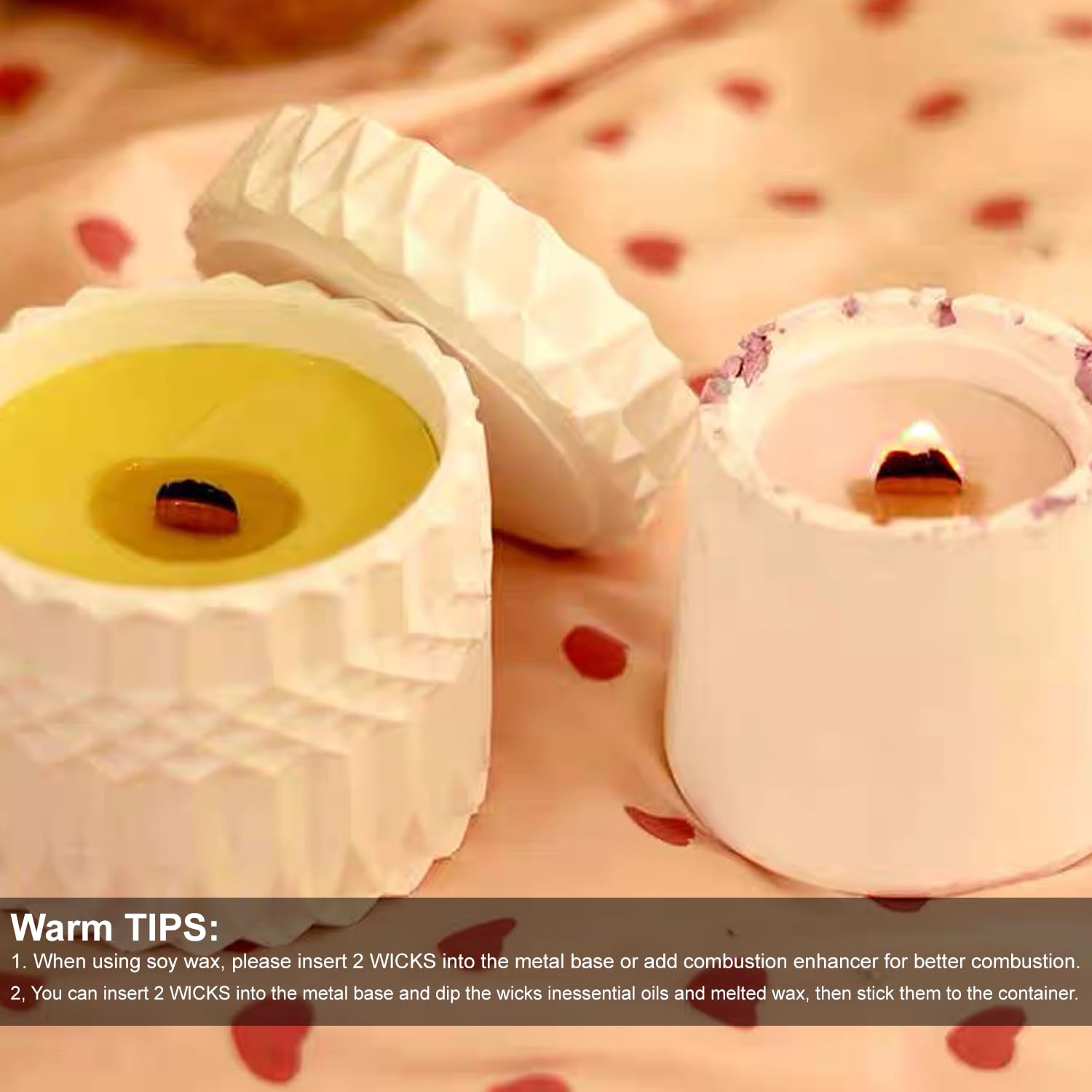 Supports Mèches Bougie 100 Supports Métalliques Pour Mèches Bougies - Base Fixation Mèche, Fabrication Bougie Maison 100 Pièces Fabrication Bougie