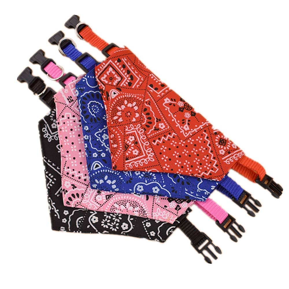 KASTWAVE Dog Bandana Scarf Collar Triangle Towel Adjustable Washable Scarf for Small and Medium Dogs