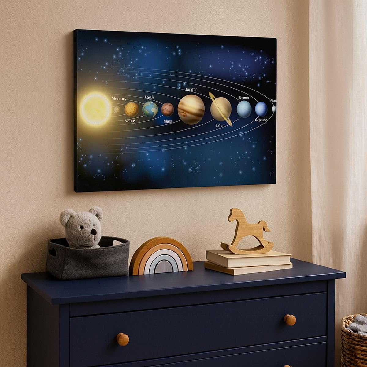 ARTTOR Bilder auf Leinwand 120x80cm Wandbild Weltraum - 3650 | Kosmos Planet Groß XXL Wanddekoration Wohnzimmer Schlafzimmer Küche Wanddeko Wand Kunstdruck Wandkunst Wall Decor ARTTOR
