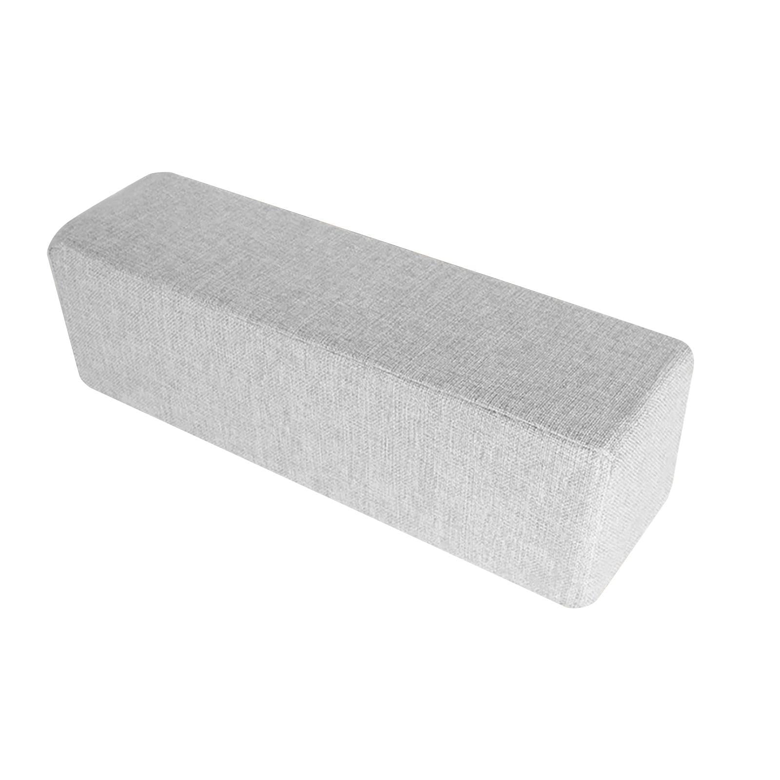 Milageto Braccio divano cuscino cuscino supporto con cuscinetto da bracciolo rimovibile per la lettura del soggiorno, Grigio Chiaro