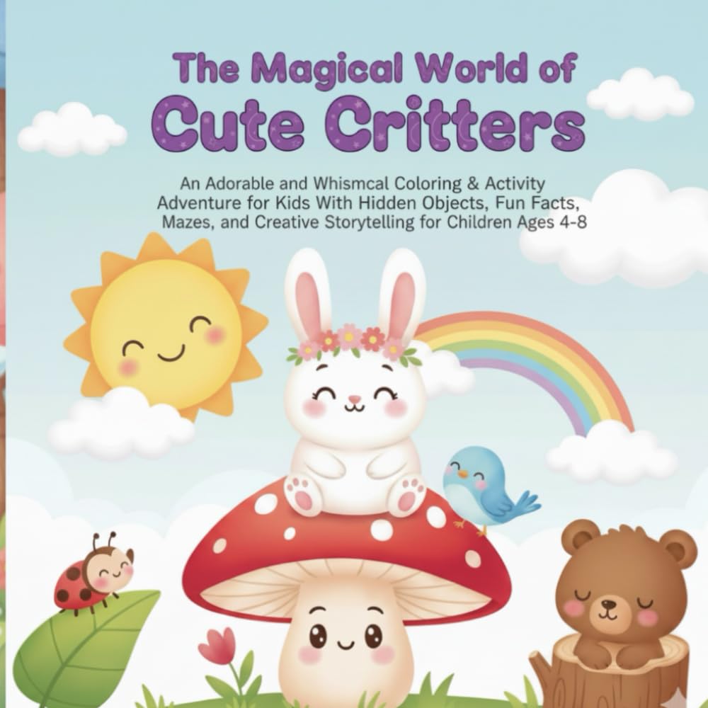 The Magical World of Cute Critters: An Adorable and Whimsical Coloring & Activity Adventure for Kids: With Hidden Objects, Fun Facts, Mazes, and Creative Storytelling for Children Ages 4-8