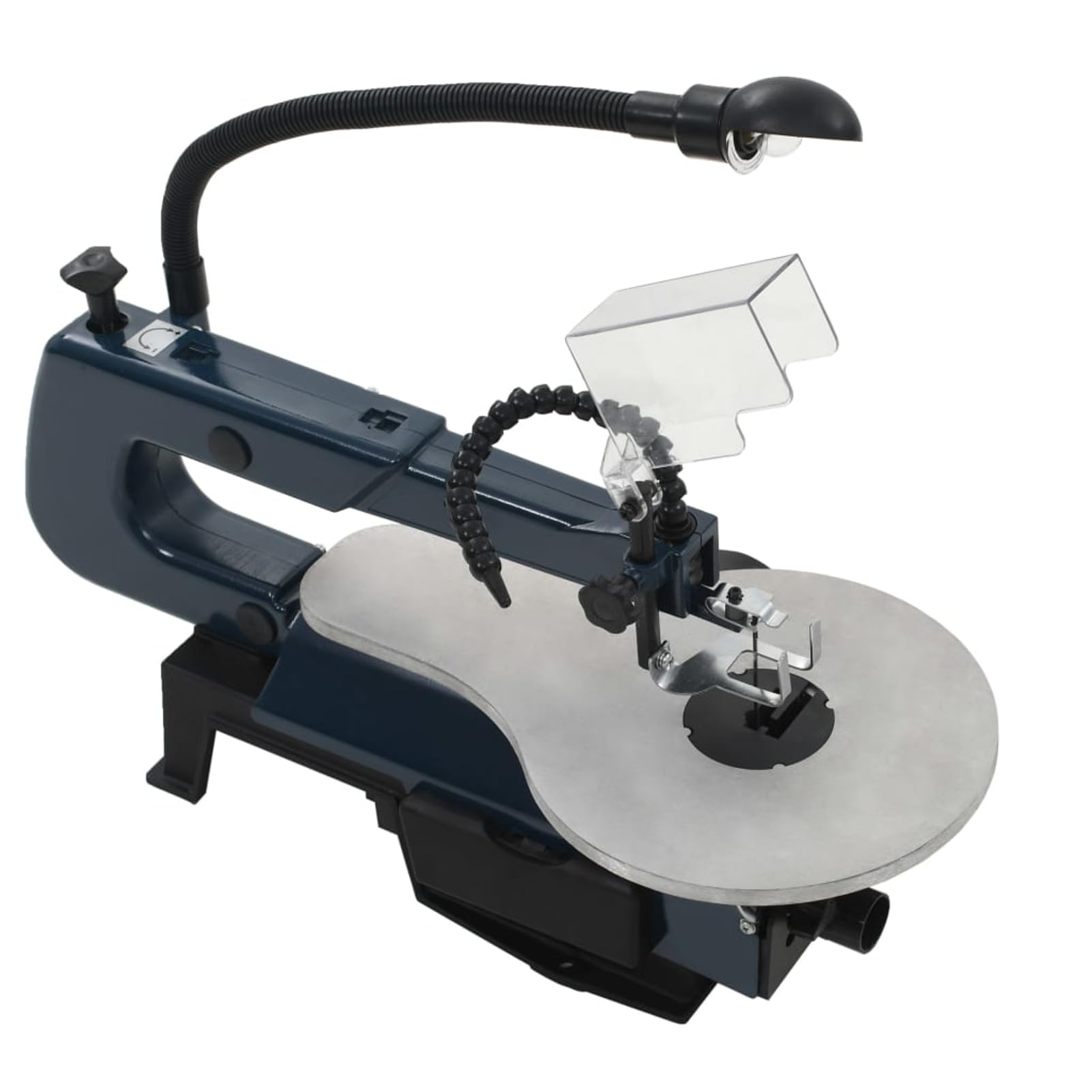 Fasba Sierra de calar eléctrica con Mesa inclinable y 4 Hojas adicionales - Herramienta versátil para Madera, plástico y Metal Modelo FCLRZJ-142322ES