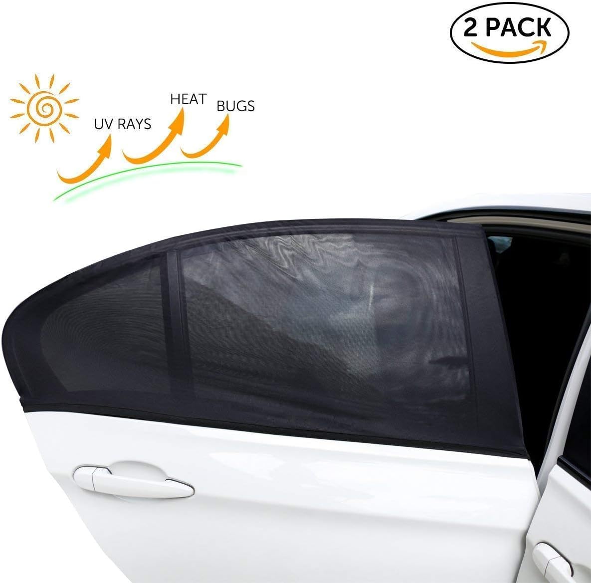 Tendine Parasole Auto Per Bambini - Set 2 Pezzi, Universali, Senza Ventose, Protezione UV E Insetti - Foto 7