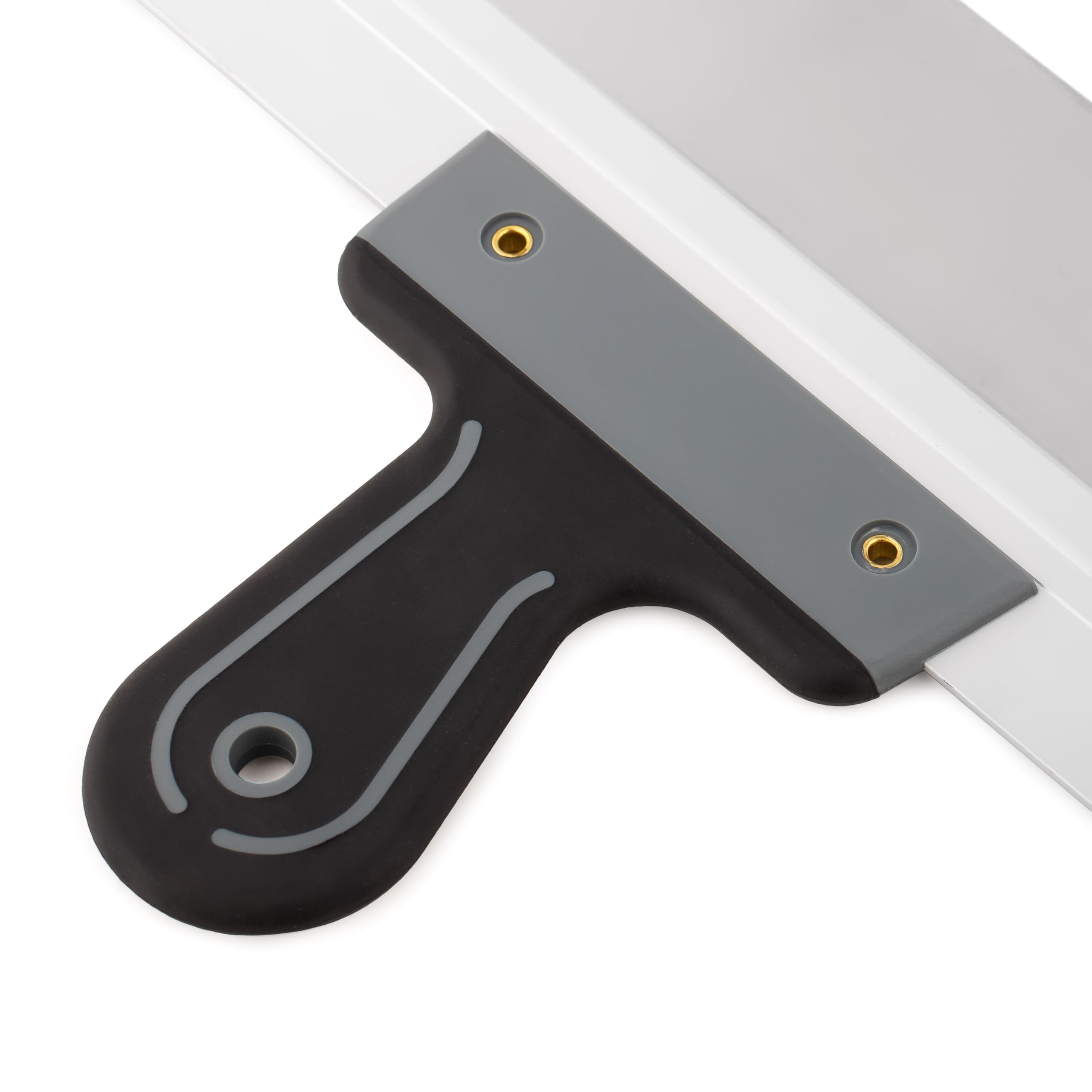 Mivos Couteau à Enduire de Façade avec Lame Large en INOX 600 mm - Couteau à Mastic pour Lisser les Grandes Surfaces - Spatule de Façade avec Soft Poignée - Made in EU