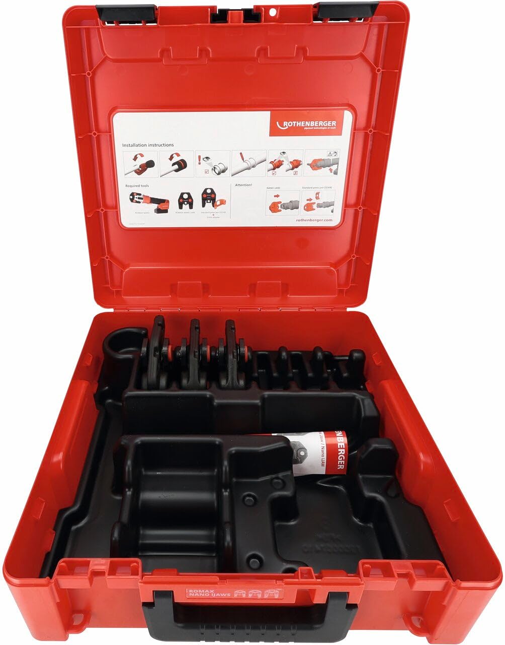 ROTHENBERGER ROMAX NANO iJAWs 1000004939 - Juego de mordazas de prensado (15 mm-22 mm-28 mm, 1000004939)