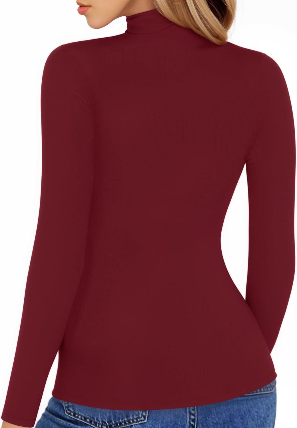 HERLOLLYCHIPS Womens Long Sleeve Tops Short Sleeve V Neck Zip Up Mock Turtle Neck Ribbed Sexy Casual Shirts - Image 4