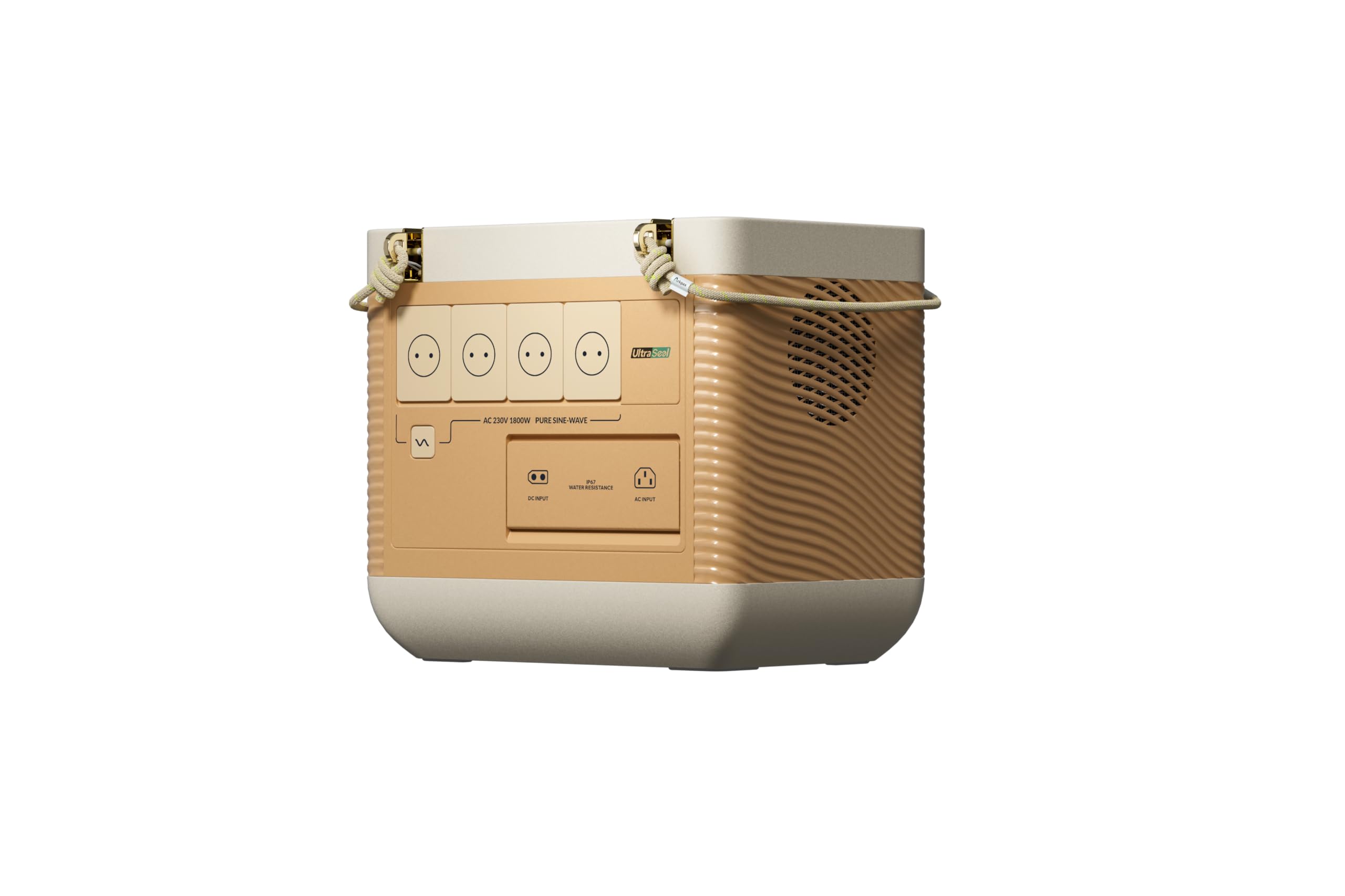 Station d'Énergie Portable Étanche IP67 - Générateur Solaire 1800W, Batterie LFP 1209Wh - Recharge Rapide 1.5h, UPS 20ms - Pour Sports Nautiques, Camping, VR et Pannes de Courant