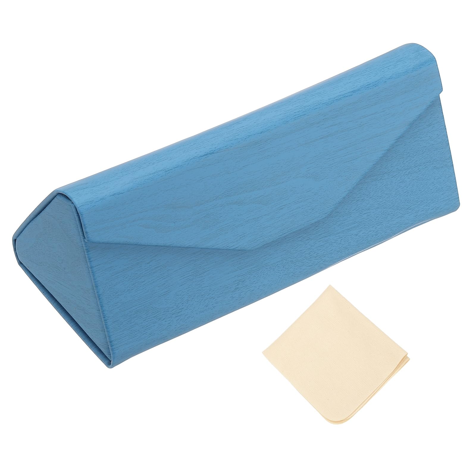 PATIKIL Foldable Glasses Case, Triangle Magnetic Sunglasses Organizer Case PU Leather Hard Eyeglass Case with Cloth