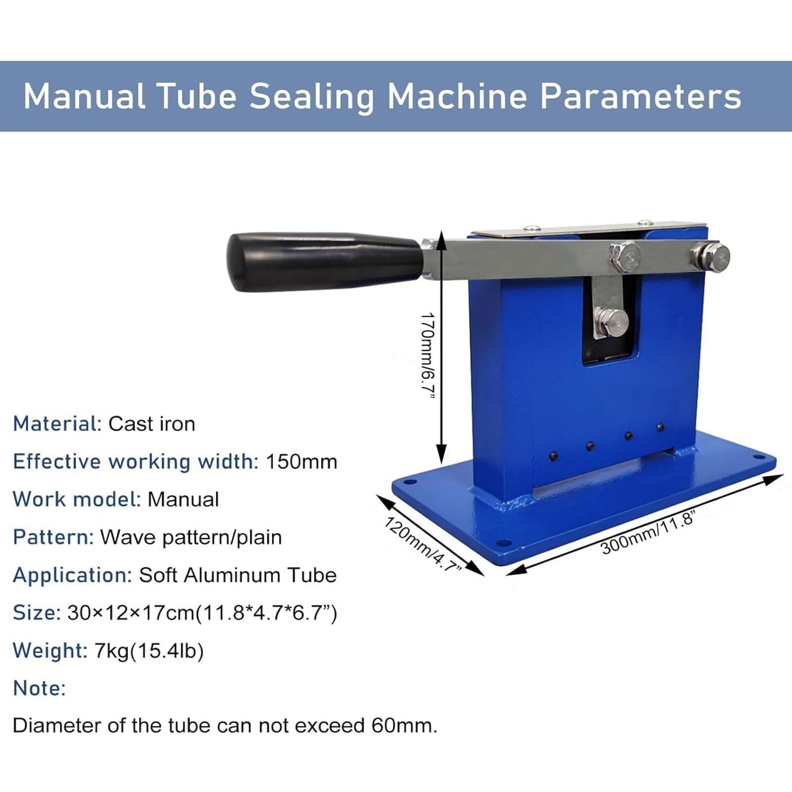 Tube Sealer for Aluminum Tube Toothpaste Cosmetic Cream Packing Manual Sealing Machine Sealer Ointment Tube Sealer with Number — view 7