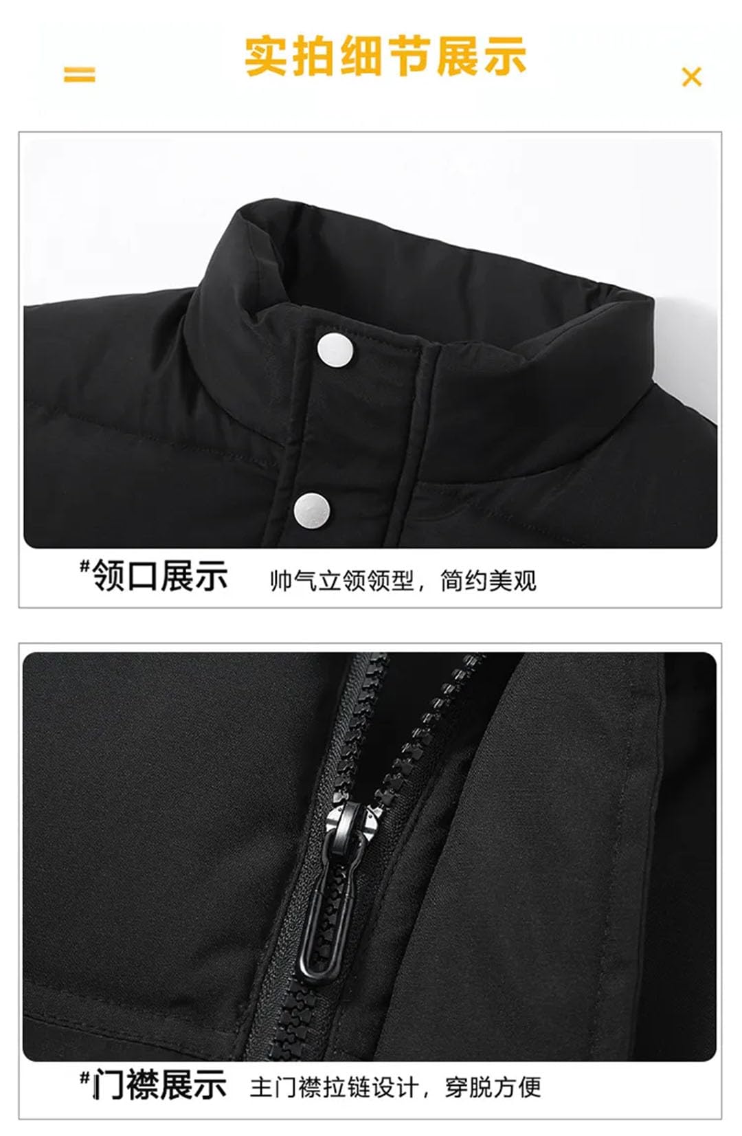 Vogrtcc Chaleco Sin Mangas Con Cuello Levantado Para Hombre Chaleco Con Cremallera Y Plumón