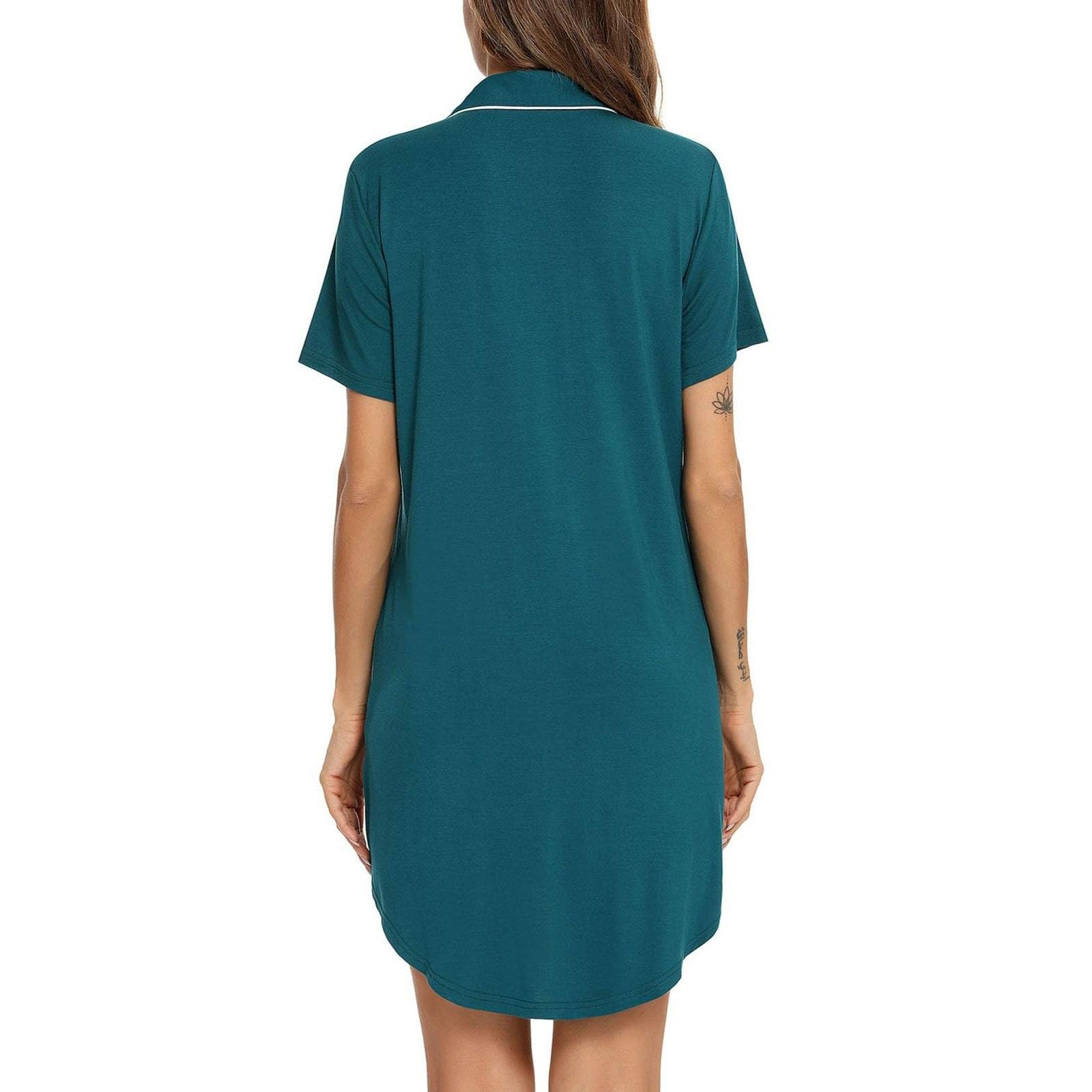 Top blanco para mujer, pijama de algodón sexy liso camiseta camiseta