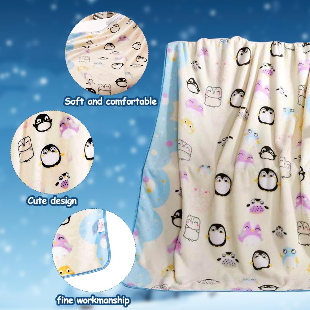 OVYALCJ Children's Blanket Penguin, Kids Animal Blankets - Image 3