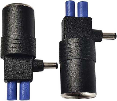 Miniatura 6 de 2 unids 12V24V EC5 hembra a encendedor de cigarrillos hembra con cubierta impermeable a DC5.0.197 inx0.083 in macho conector coche arranque