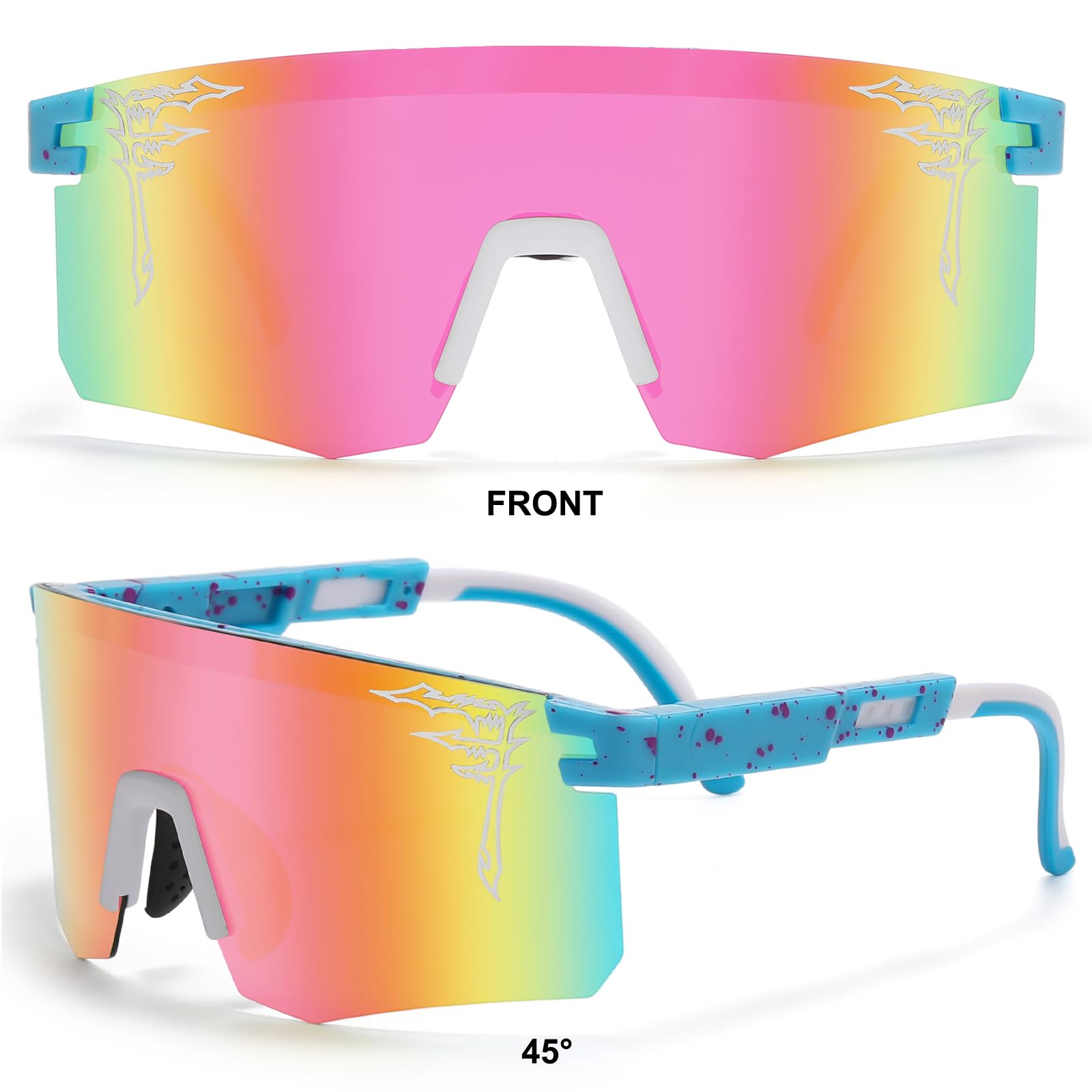 FIXEROS Polarisierte Baseball-Sonnenbrille für Erwachsene und Jugendliche, Jungen, Mädchen, Kinder, UV400, für Herren und Damen, Radsportbrille