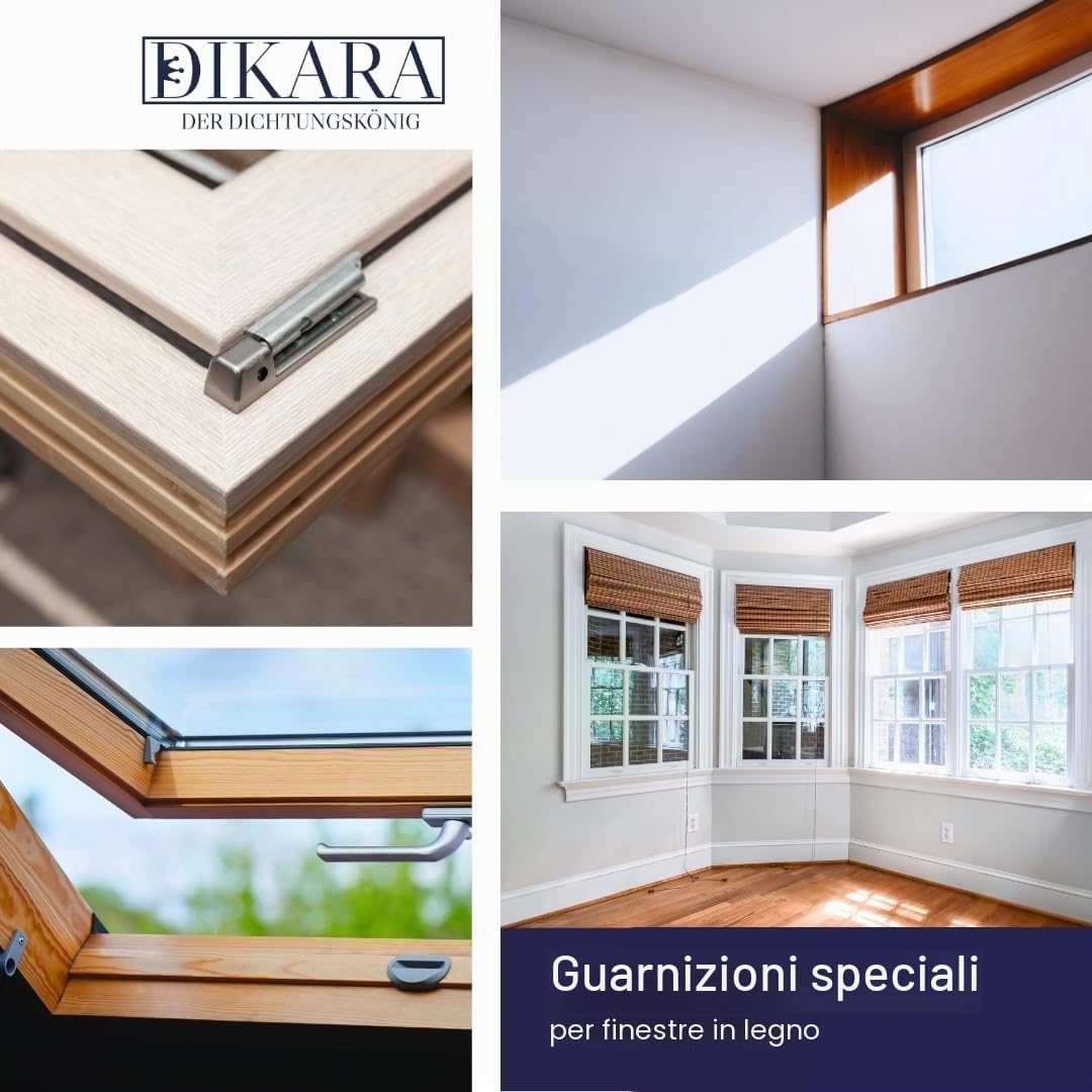 Guarnizione per finestre larghezza scanalatura 5 mm, piega 12 mm Bianco 5m